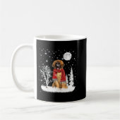Leonberger onder Moonlight Snow Kerstmis 3 Koffiemok (Links)