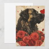 Leonberger Oude Valentijnsdag Feestdagenkaart (Voorkant / Achterkant)