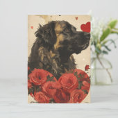 Leonberger Oude Valentijnsdag Feestdagenkaart (Staand voorkant)