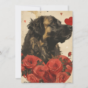 Leonberger Oudejaars Valentijnsdag  Feestdagenkaart