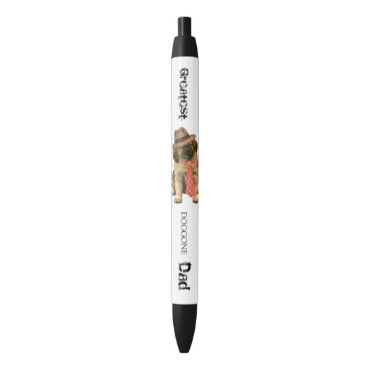 Leonberger Pa Zwarte Inkt Pen (Voorkant Verticaal)