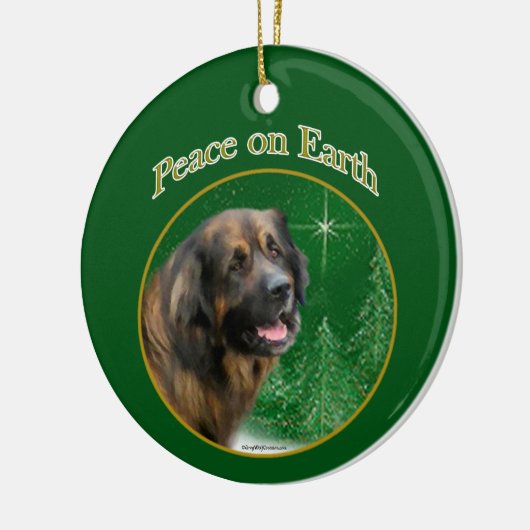 Leonberger Peace Keramisch Ornament (Links)