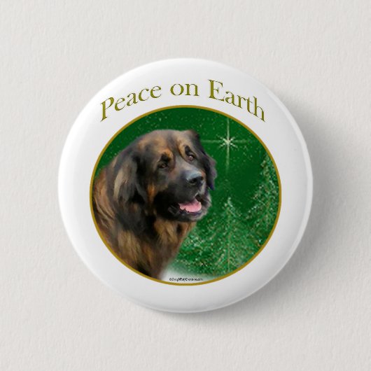 Leonberger Peace Ronde Button 5,7 Cm (Voorkant)