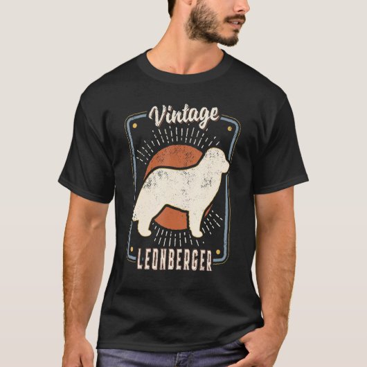 Leonberger  Retro Classic Dog Love T-shirt (Voorkant)