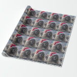 Leonberger Santa Cadeaupapier<br><div class="desc">schattig Leonberger Santa-verpakkingspapier</div>