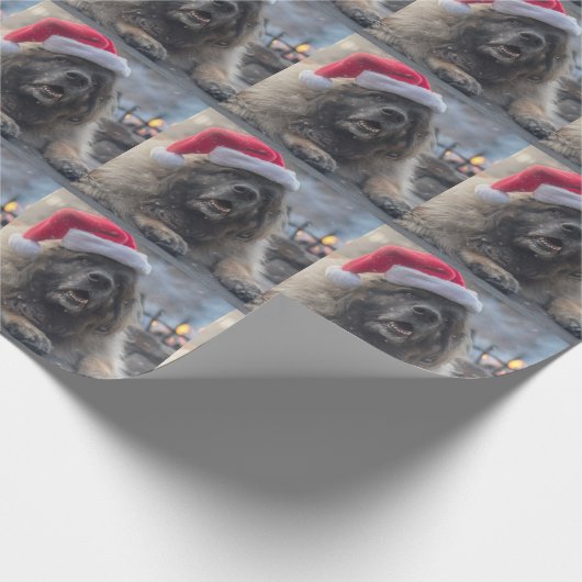 Leonberger Santa Cadeaupapier (Hoek)