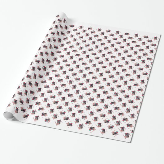 Leonberger Santa Paws Cadeaupapier (Uitgerold)