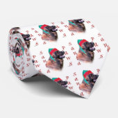 Leonberger Santa Paws Stropdas (Opgerold)