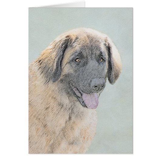 Leonberger schilderen - Kute Original Dog Art (Voorkant)