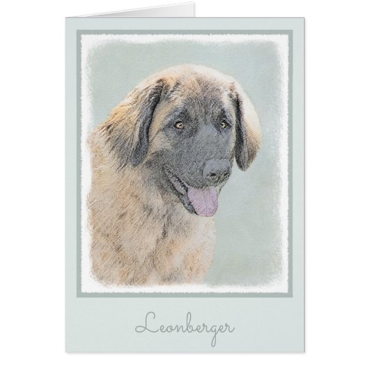 Leonberger schilderen - Kute Original Dog Art (Voorkant)