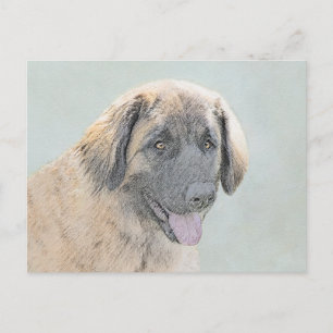 Leonberger schilderen - Kute Original Dog Art Briefkaart