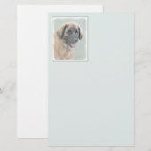 Leonberger schilderen - Kute Original Dog Art Briefpapier (Voorkant / Achterkant)