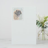 Leonberger schilderen - Kute Original Dog Art Briefpapier (Staand voorkant)