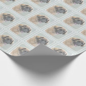 Leonberger schilderen - Kute Original Dog Art Cadeaupapier (Hoek)