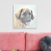 Leonberger schilderen - Kute Original Dog Art Canvas Afdruk (Insitu (Woonkamer))