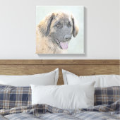 Leonberger schilderen - Kute Original Dog Art Canvas Afdruk (Insitu (Slaapkamer))