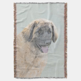 Leonberger schilderen - Kute Original Dog Art Deken