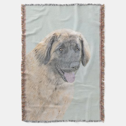 Leonberger schilderen - Kute Original Dog Art Deken (Voorkant Verticaal)