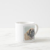 Leonberger schilderen - Kute Original Dog Art Espresso Kop (Voorkant rechts)
