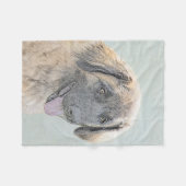 Leonberger schilderen - Kute Original Dog Art Fleece Deken (Voorkant (Horizontaal))