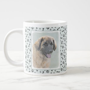 Leonberger schilderen - Kute Original Dog Art Grote Koffiekop