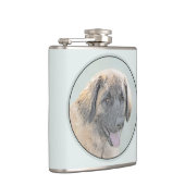 Leonberger schilderen - Kute Original Dog Art Heupfles (Rechts)