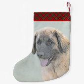 Leonberger schilderen - Kute Original Dog Art Kleine Kerstsok (Achterkant)