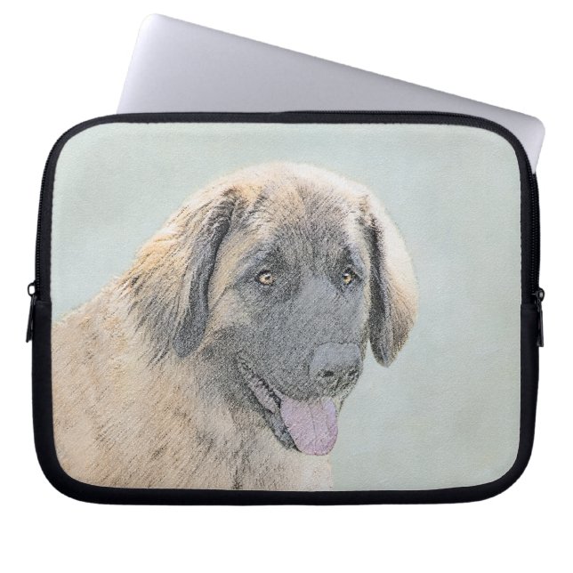 Leonberger schilderen - Kute Original Dog Art Laptop Sleeve (Voorkant)