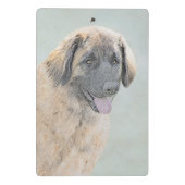 Leonberger schilderen - Kute Original Dog Art Mini Klembord (Achterkant)