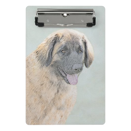 Leonberger schilderen - Kute Original Dog Art Mini Klembord (Voorkant)