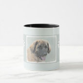 Leonberger schilderen - Kute Original Dog Art Mok (Midden)