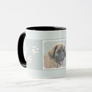 Leonberger schilderen - Kute Original Dog Art Mok