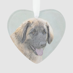 Leonberger schilderen - Kute Original Dog Art Ornament