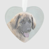 Leonberger schilderen - Kute Original Dog Art Ornament (achterkant)