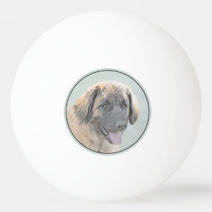 Leonberger schilderen - Kute Original Dog Art Pingpongbal