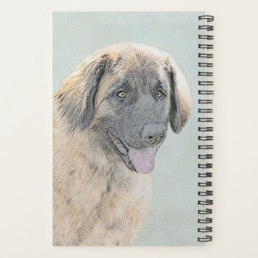 Leonberger schilderen - Kute Original Dog Art Planner (Achterkant)
