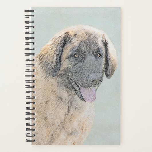 Leonberger schilderen - Kute Original Dog Art Planner (Voorkant)