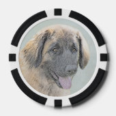 Leonberger schilderen - Kute Original Dog Art Poker Chips (Voorkant)