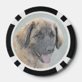 Leonberger schilderen - Kute Original Dog Art Poker Chips (Achterkant)