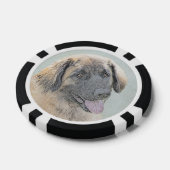 Leonberger schilderen - Kute Original Dog Art Poker Chips (Enkel)