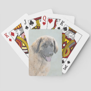 Leonberger schilderen - Kute Original Dog Art Pokerkaarten