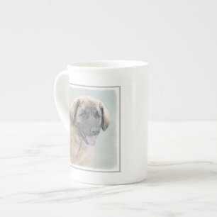 Leonberger schilderen - Kute Original Dog Art Porselein Kop