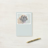 Leonberger schilderen - Kute Original Dog Art Post-it® Notes (Op bureau)