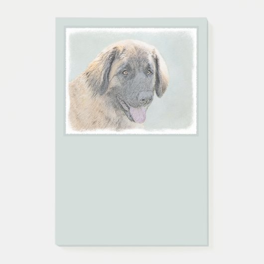 Leonberger schilderen - Kute Original Dog Art Post-it® Notes (Voorkant)
