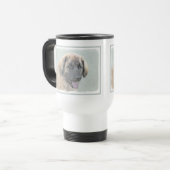 Leonberger schilderen - Kute Original Dog Art Reisbeker (Voorkant links)