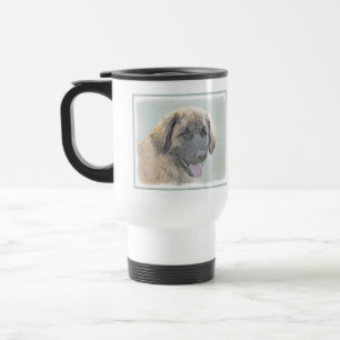 Leonberger schilderen - Kute Original Dog Art Reisbeker