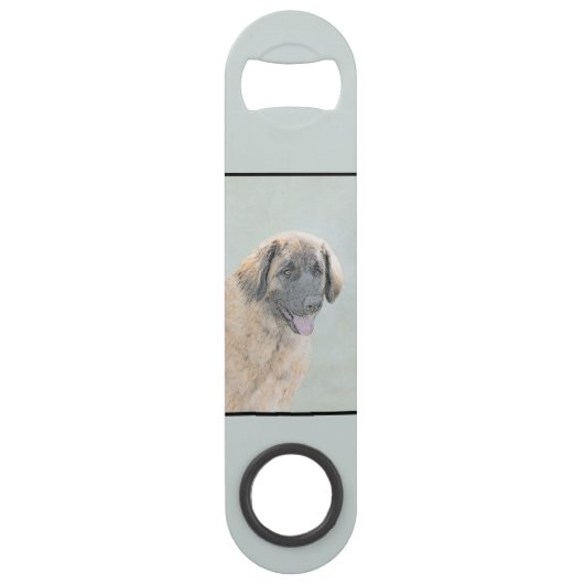 Leonberger schilderen - Kute Original Dog Art Speed Flessenopener (Achterkant)