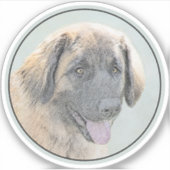 Leonberger schilderen - Kute Original Dog Art Sticker (Voorkant)