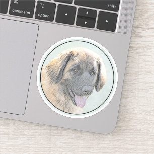 Leonberger schilderen - Kute Original Dog Art Sticker