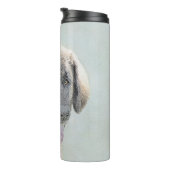 Leonberger schilderen - Kute Original Dog Art Thermosbeker (Geroteerd rechts)
